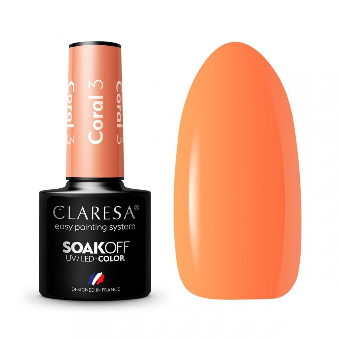 CLARESA Vernis semi permanent CORAL 003 -5g