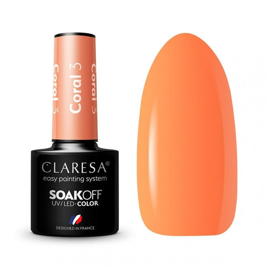 CLARESA Vernis semi permanent CORAL 003 -5g