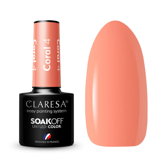 CLARESA Vernis semi permanent CORAL 004 -5g
