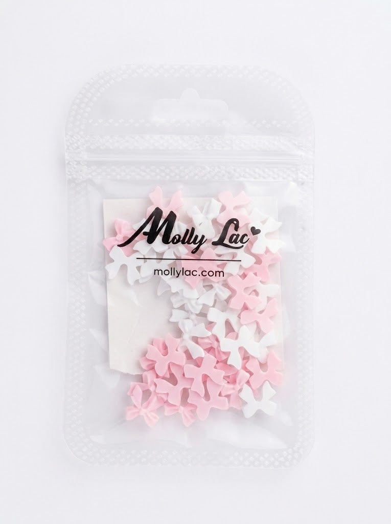 Décorations pour ongles, noeuds 3D rose, 20 pièces