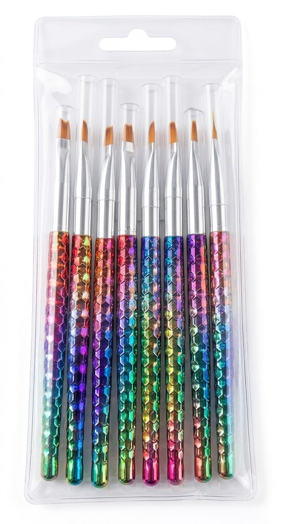 Mollylac - Ensemble de pinceaux décoration ongles 8 pcs