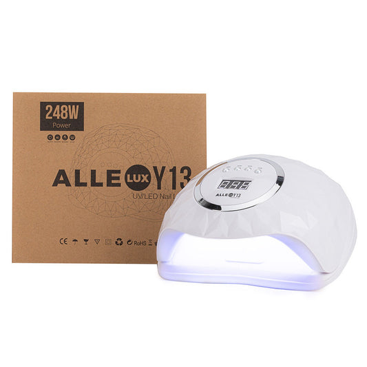 Mollylac - Lampe à ongles double UV/LED 248 W pour vernis et gels hybrides AlleLux Y13 blanc