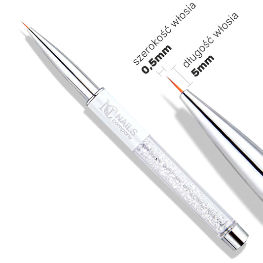 NC Pinceau pour décorations -0 avec cristaux / Pinceau Nail Art