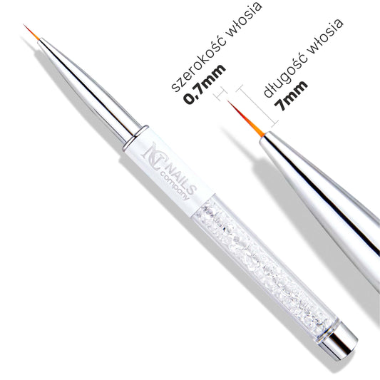 NC Pinceau pour décorations -1 avec cristaux / Pinceau Nail Art