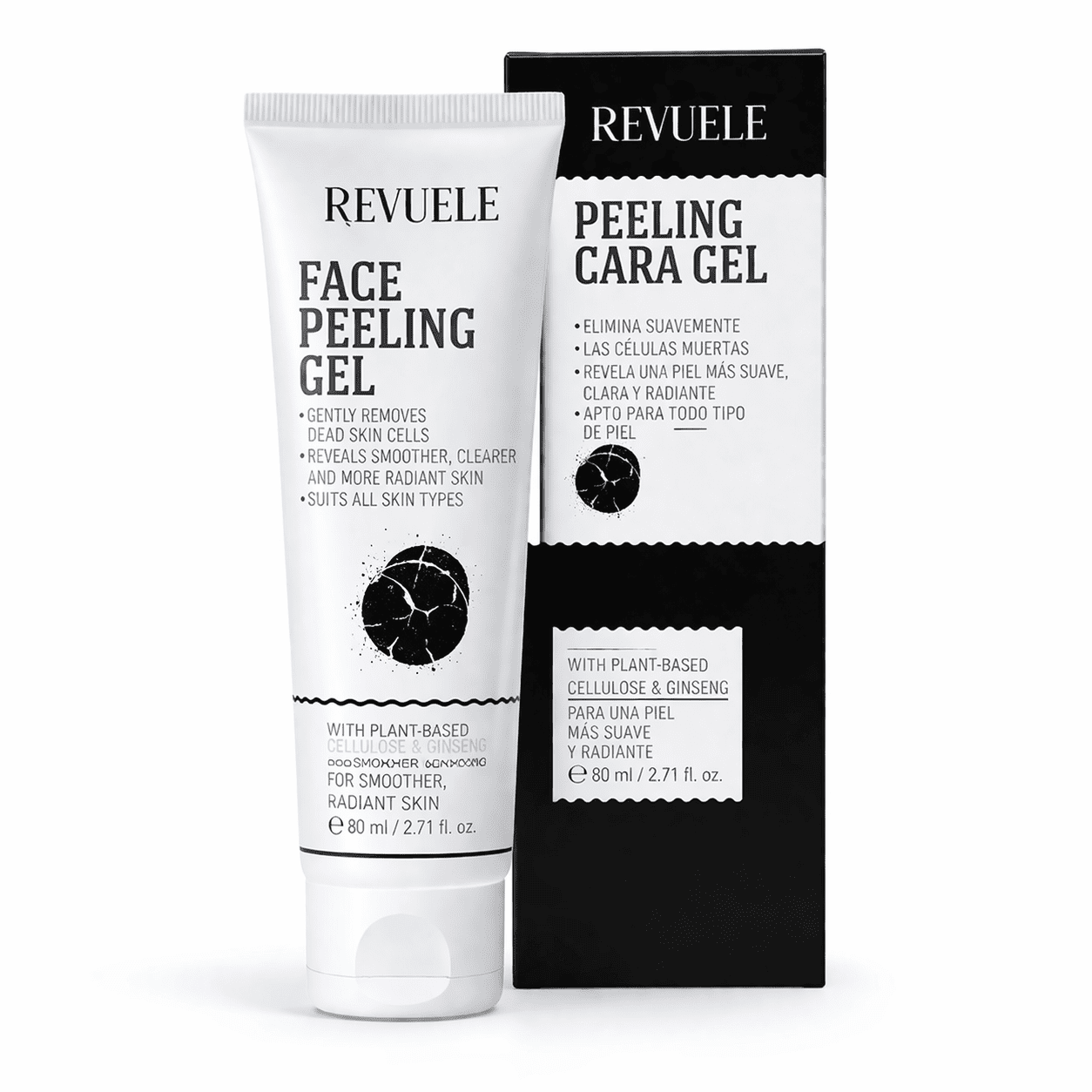 REVUELE FACE PEELING GEL WITH CHARCOAL 80ML