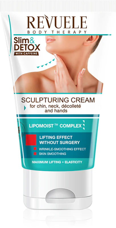 REVUELE SLIM & DETOX With Caffeine Sculpting Cream for Chin, Neck & Decollete, 150ml
