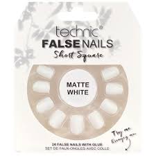 Technic False Nails Short Square - Matte White