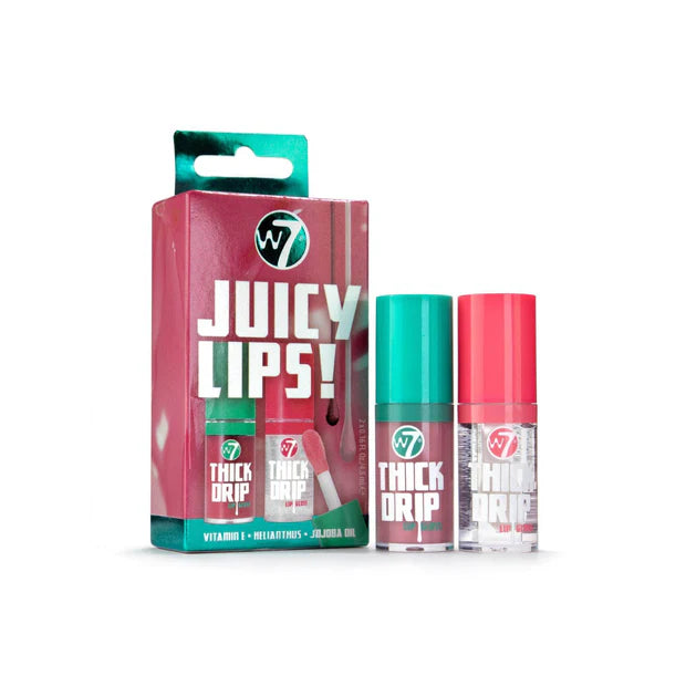 W7 Gift Set - Juicy Lips! TOO CLOSE Lip Oil DuoSet `25