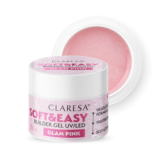 CLARESA SOFT&EASY BUILDER GEL GLAM PINK 12G