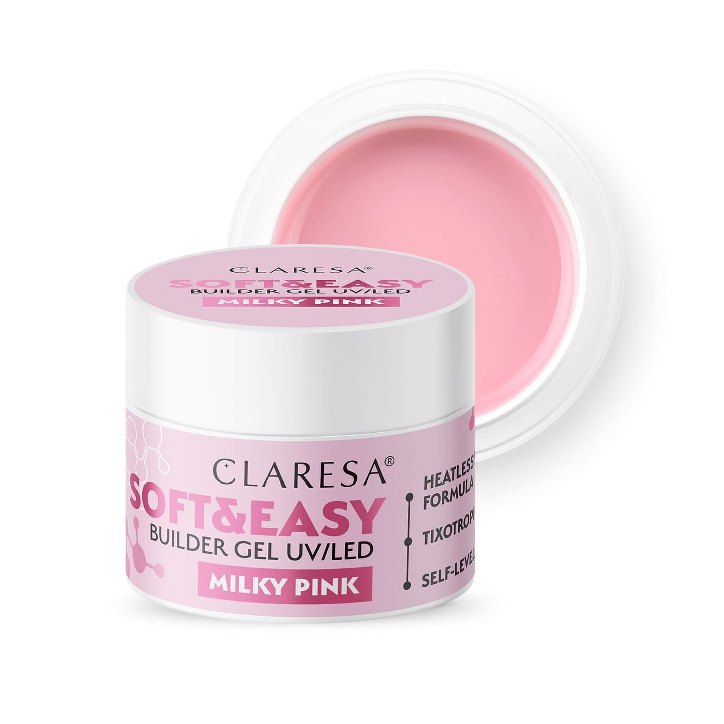 CLARESA SOFT&EASY BUILDER GEL MILKY PINK 90G