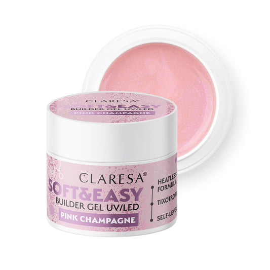 CLARESA SOFT&EASY BUILDER GEL pink champagne 12G