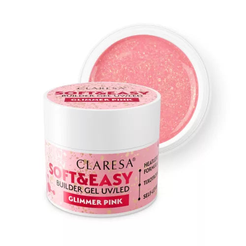 CLARESA SOFT&EASY GEL GLIMMER PINK 90G