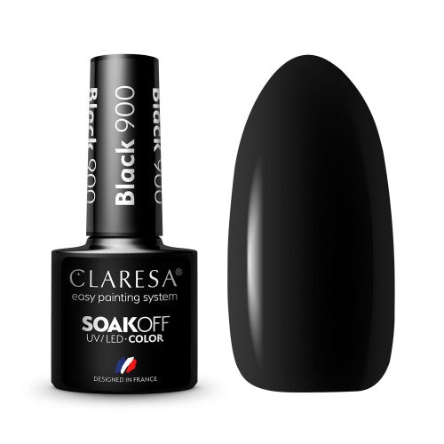 CLARESA Vernis semi permanent BLACK 900 -5g