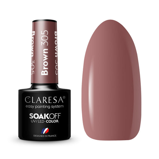 CLARESA Vernis semi permanent BROWN 305 5G
