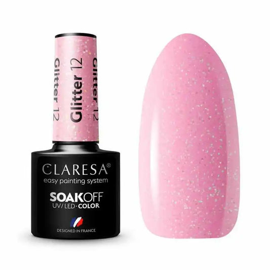 CLARESA Vernis semi permanent GLITTER 12 -5g-W