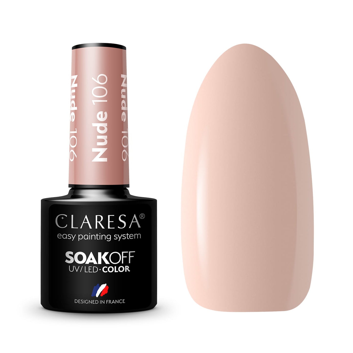 CLARESA Vernis semi permanent NUDE 106 -5g