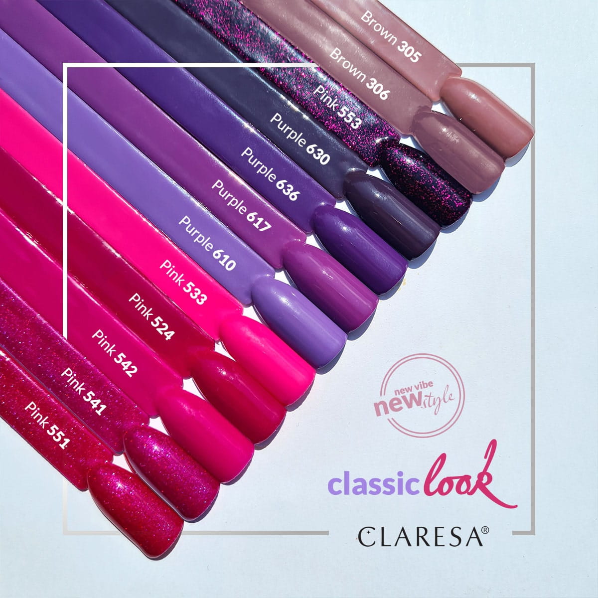 CLARESA Vernis semi permanent PINK 542 -5g