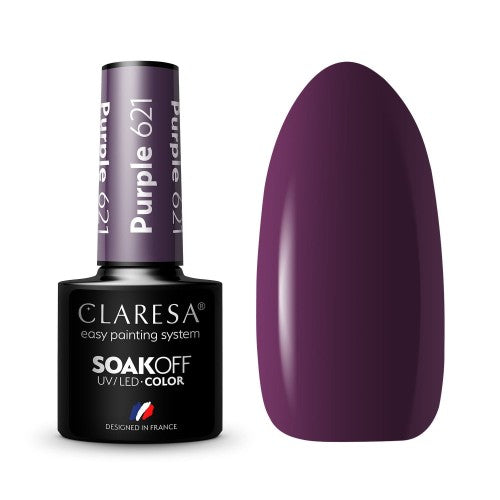 CLARESA Vernis semi permanent PURPLE 621 -5g