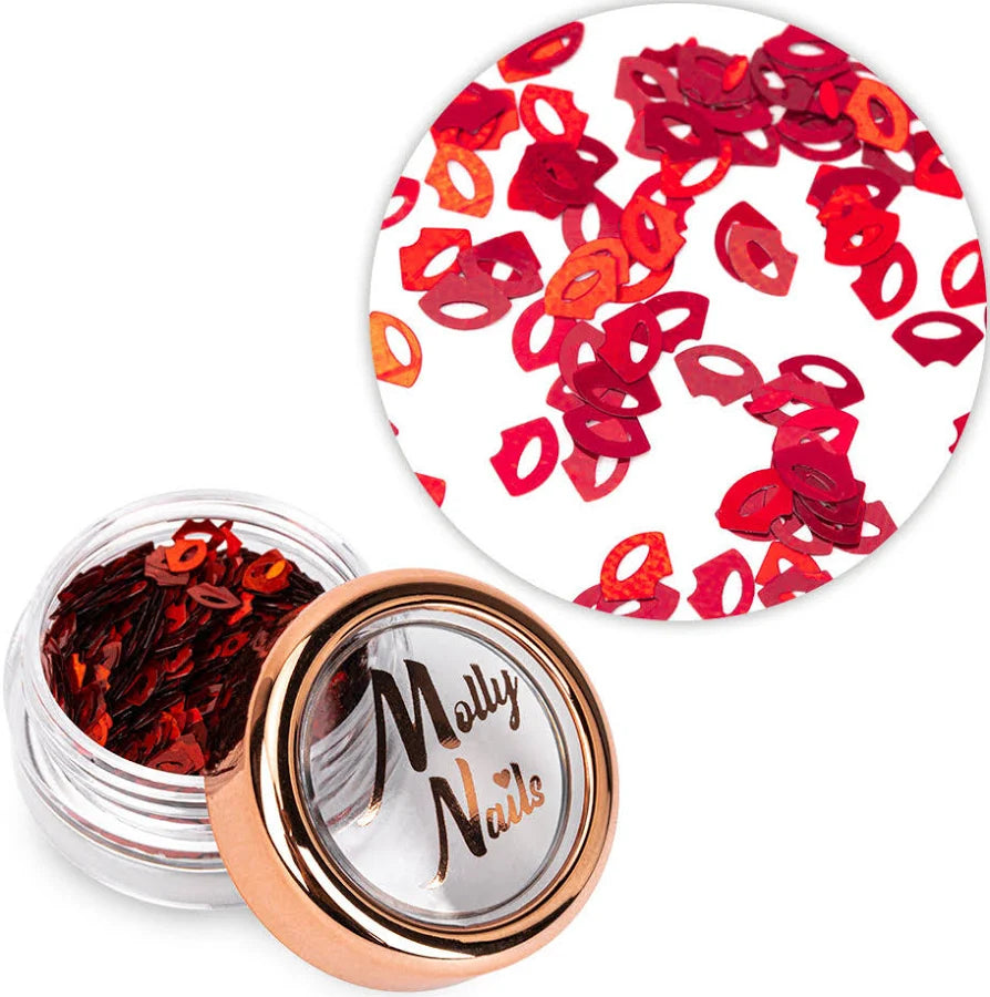 Décoration pour ongles Molly Nails, lèvres rouges