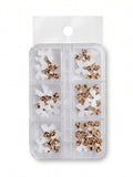 Décorations pour ongles Molly Nails, noeuds 3D motif léopard, 45 pièces