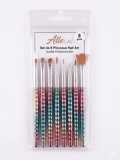 Mollylac - Ensemble de pinceaux décoration ongles 8 pcs