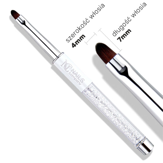 NC Pinceau gel ovale n°4 avec cristaux