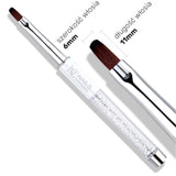 NC Pinceau gel ovale n° 6 avec cristaux / Pinceau pour gel