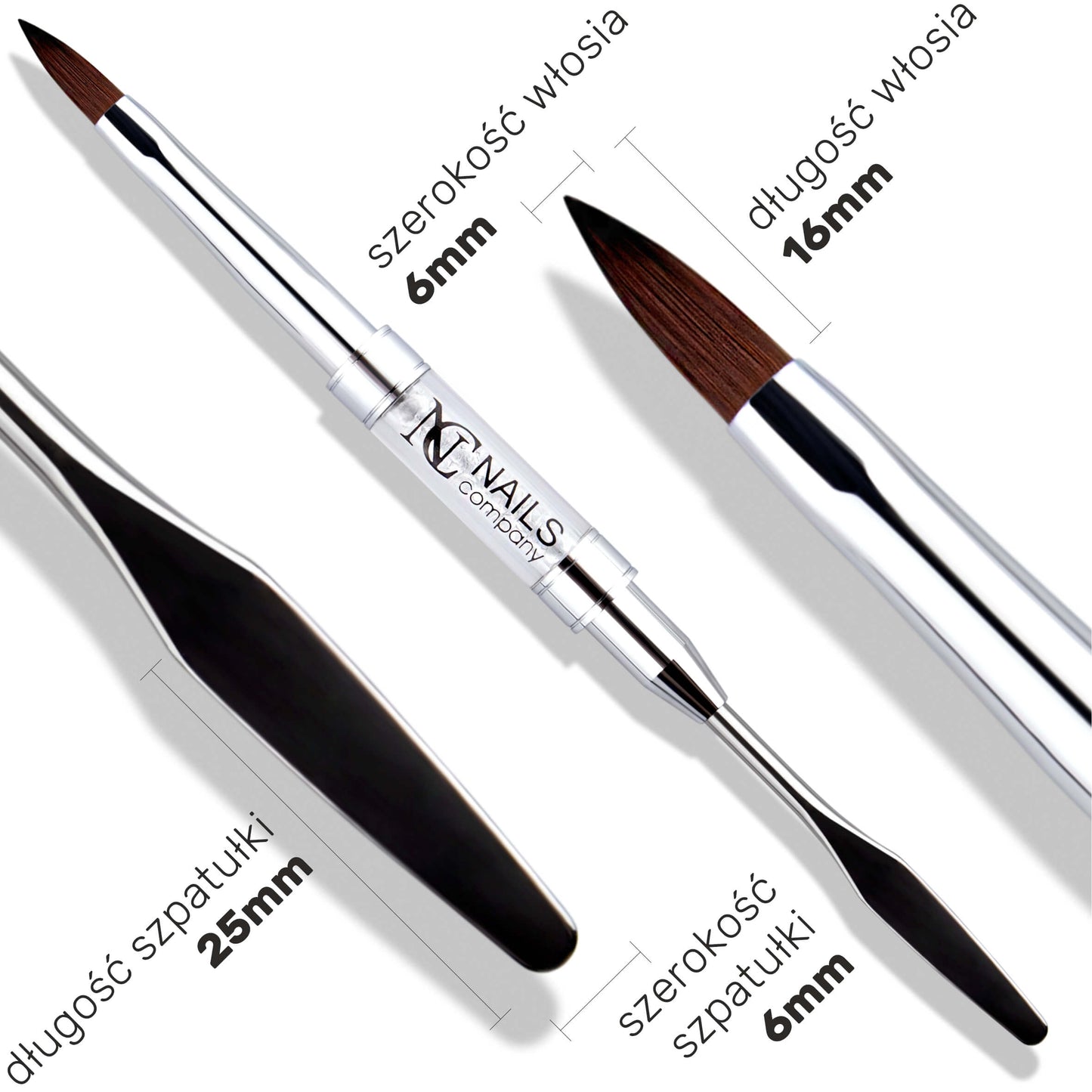 NC Pinceau pour acrylo-gel n° 6 / Acrylique UV