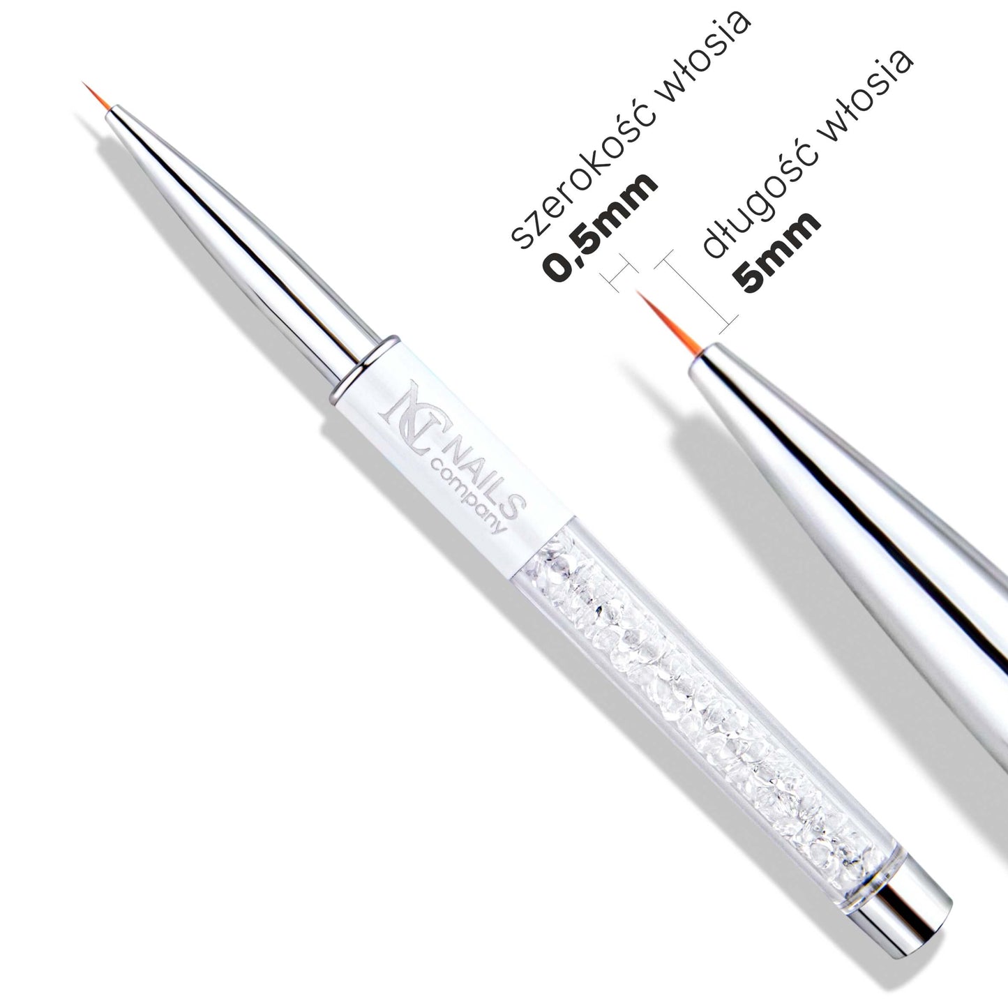 NC Pinceau pour décorations -0 avec cristaux / Pinceau Nail Art