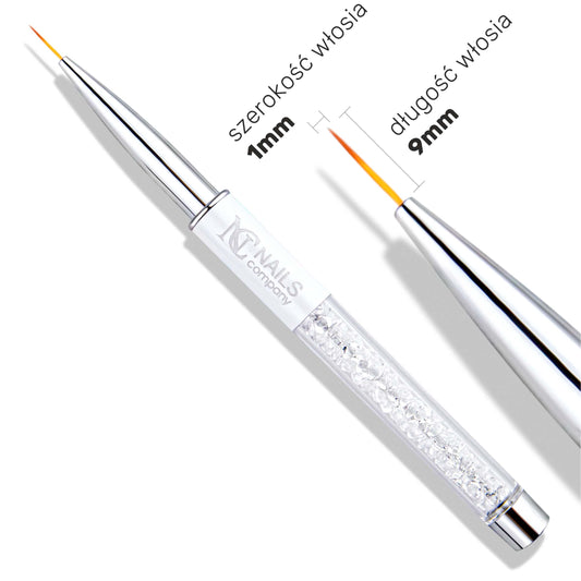 NC Pinceau pour décorations -2 avec cristaux / Pinceau Nail Art