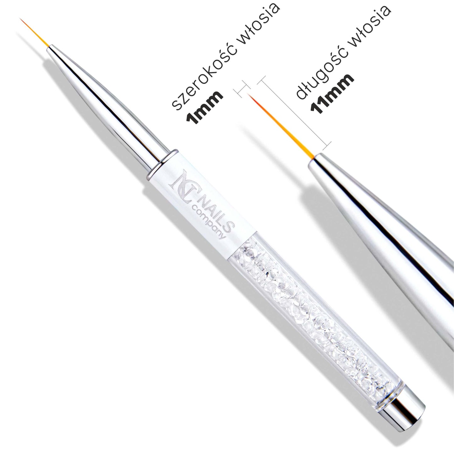 NC Pinceau pour décorations -3 avec cristaux / Pinceau Nail Art