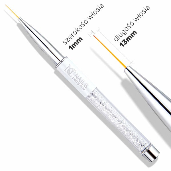 NC Pinceau pour décorations -5 avec cristaux / Pinceau Nail Art