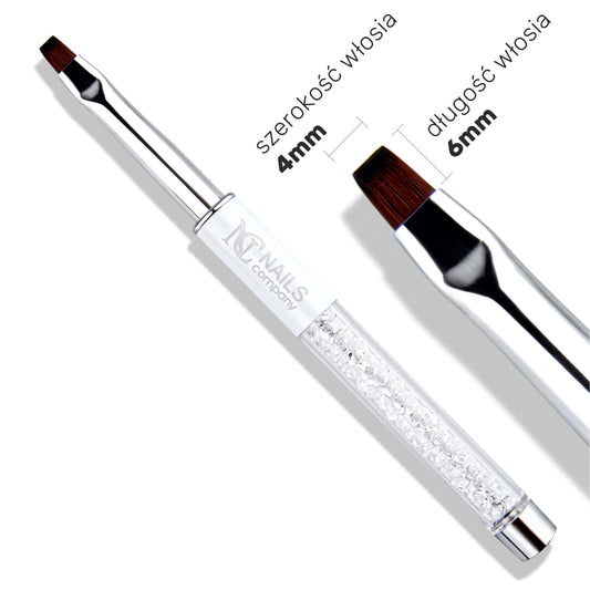 NC Pinceau pour gel n°4 avec cristaux