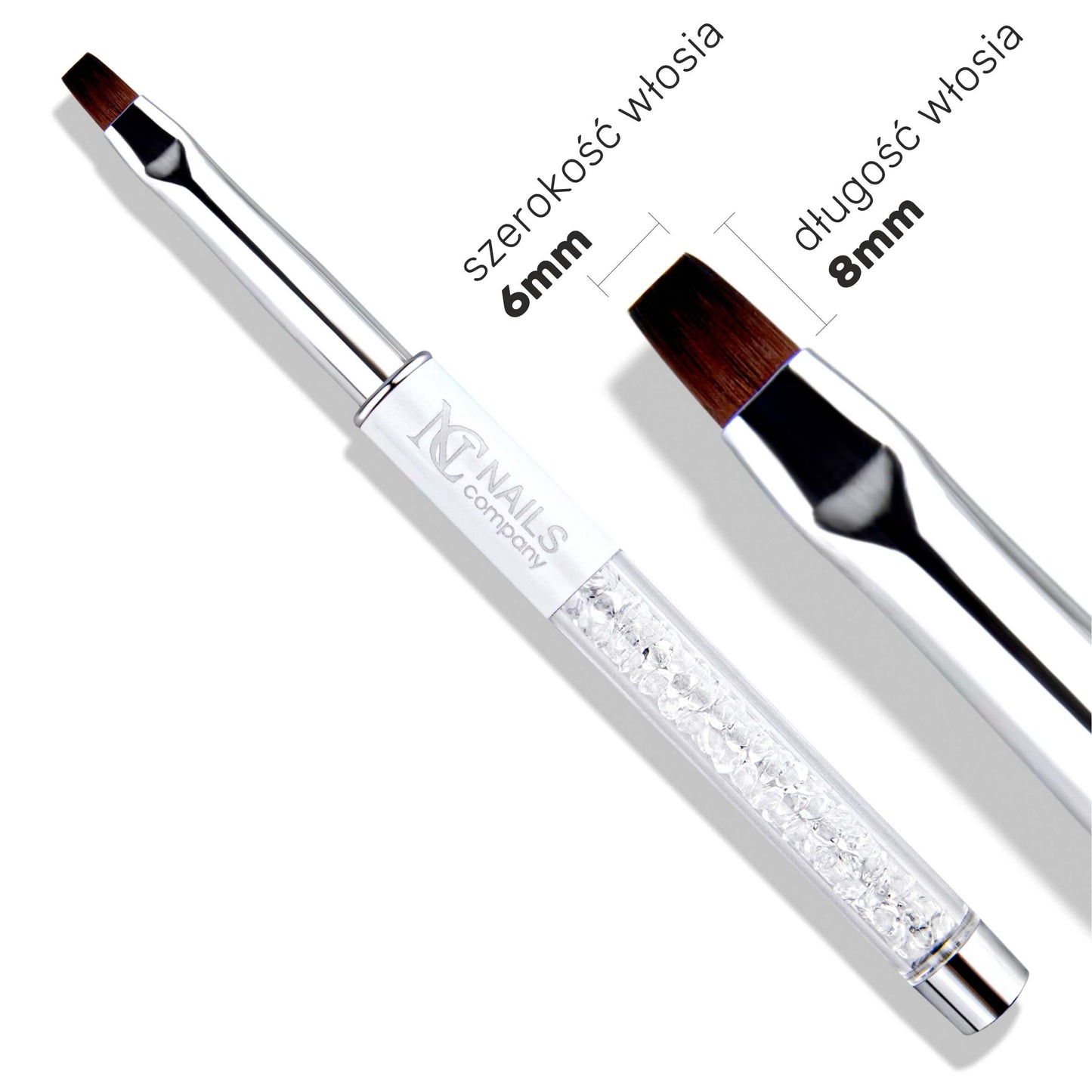 NC Pinceau pour gel n°6 avec cristaux