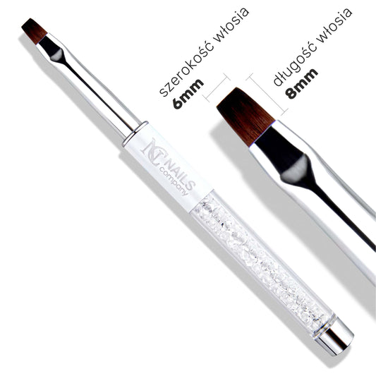 NC Pinceau pour gel n°6 avec cristaux