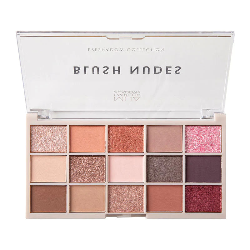 MUA 15 Shade Eyeshadow Palette - Blush Nudes