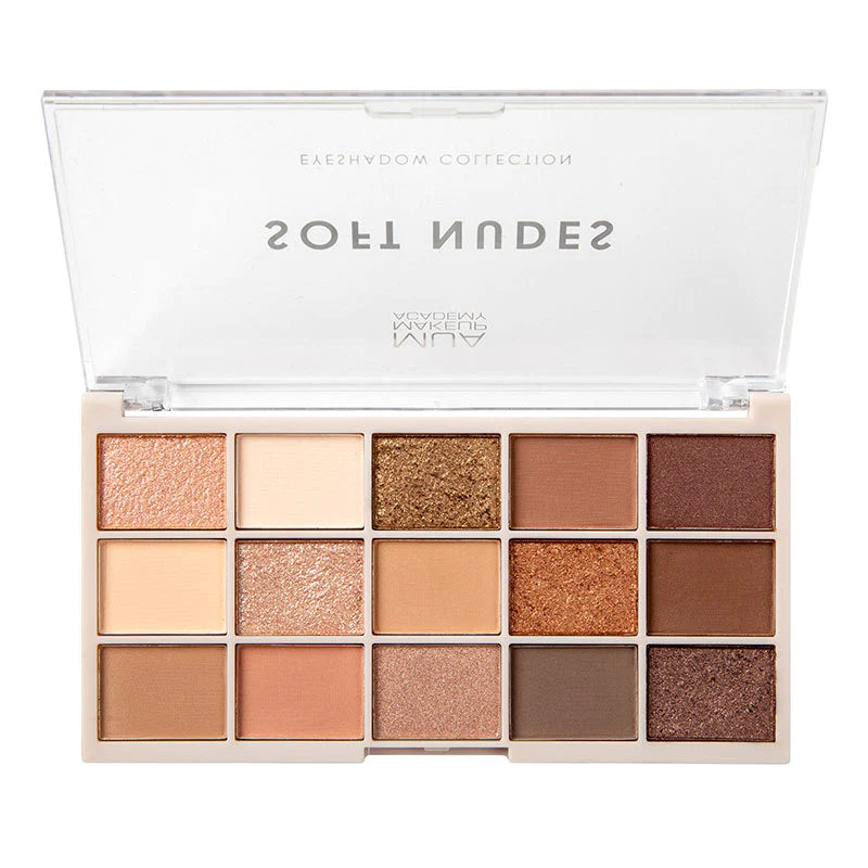 PALETTE DE FARDS À PAUPIÈRES MUA 15 NUANCES - SOFT NUDE
