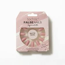 Technic False Nail Sqareletto - Matte Nude