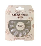 Technic False Nails - Almond, Glitter Swirl