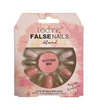 Technic False Nails - Almond, Pink Glitter Mix