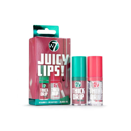 W7 Gift Set - Juicy Lips! TOO CLOSE Lip Oil DuoSet `25