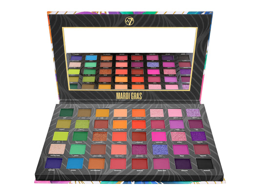 W7 Palette 40 Fards à Paupières MARDI GRAS